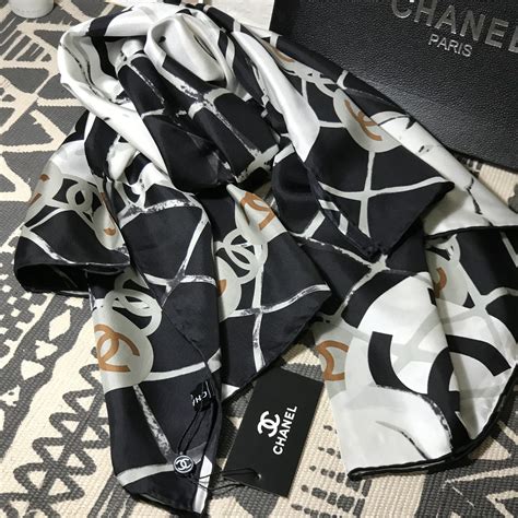 chanel flower scarf|chanel scarf outlet.